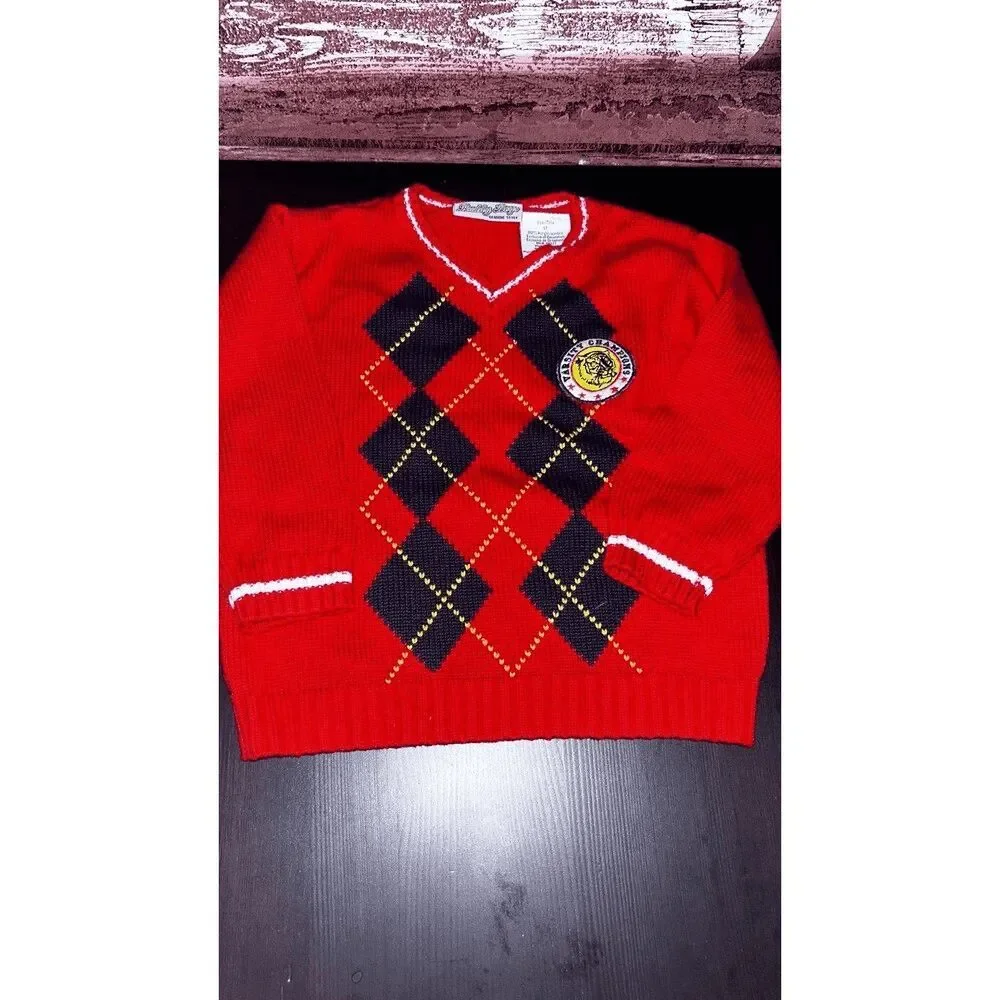 Buddy boys red knit sweater size 3T